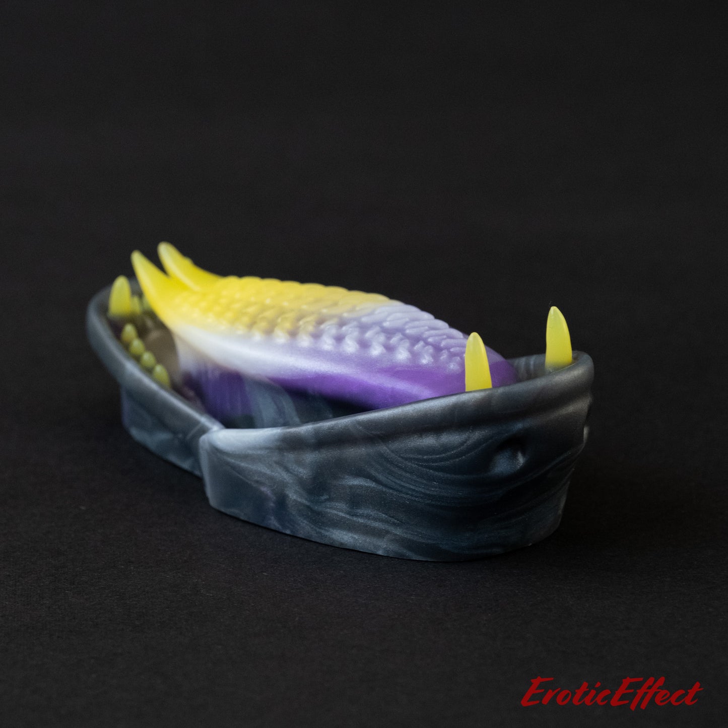 Ecthir Silicone Grindable - Yellow/White/Purple/Black Shimmer - Medium Firmness