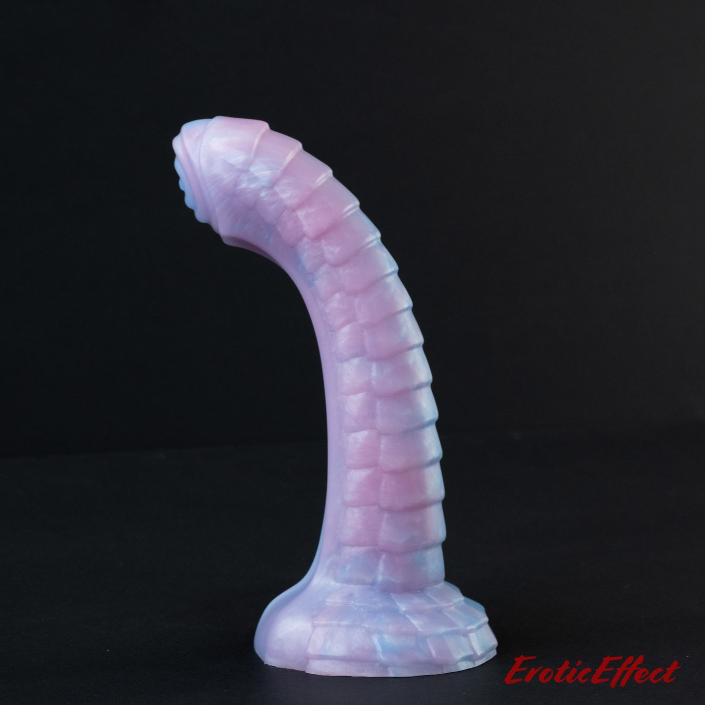 Raithor Dragon Fantasy Silicone Dildo - Large - Medium Firmness - Pink/White/Blue Shimmer
