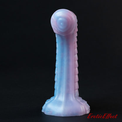 Raithor Dragon Fantasy Silicone Dildo - Large - Medium Firmness - Pink/White/Blue Shimmer