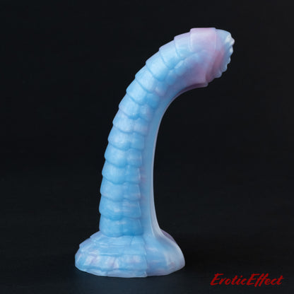 Raithor Dragon Fantasy Silicone Dildo - Large - Medium Firmness - Pink/White/Blue Shimmer