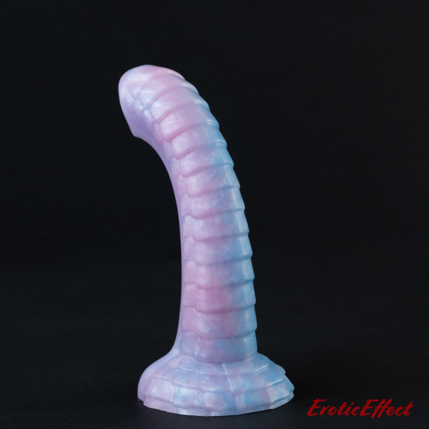 Raithor Dragon Fantasy Silicone Dildo - Large - Medium Firmness - Pink/White/Blue Shimmer