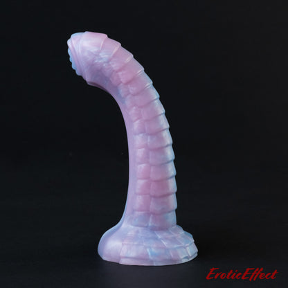 Raithor Dragon Fantasy Silicone Dildo - Large - Medium Firmness - Pink/White/Blue Shimmer