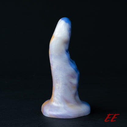 Kuldarnash Silicone Dildo - Soft firmness - Shimmery Blue/Purple/Gold/White