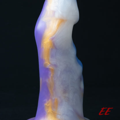 Kuldarnash Silicone Dildo - Soft firmness - Shimmery Blue/Purple/Gold/White