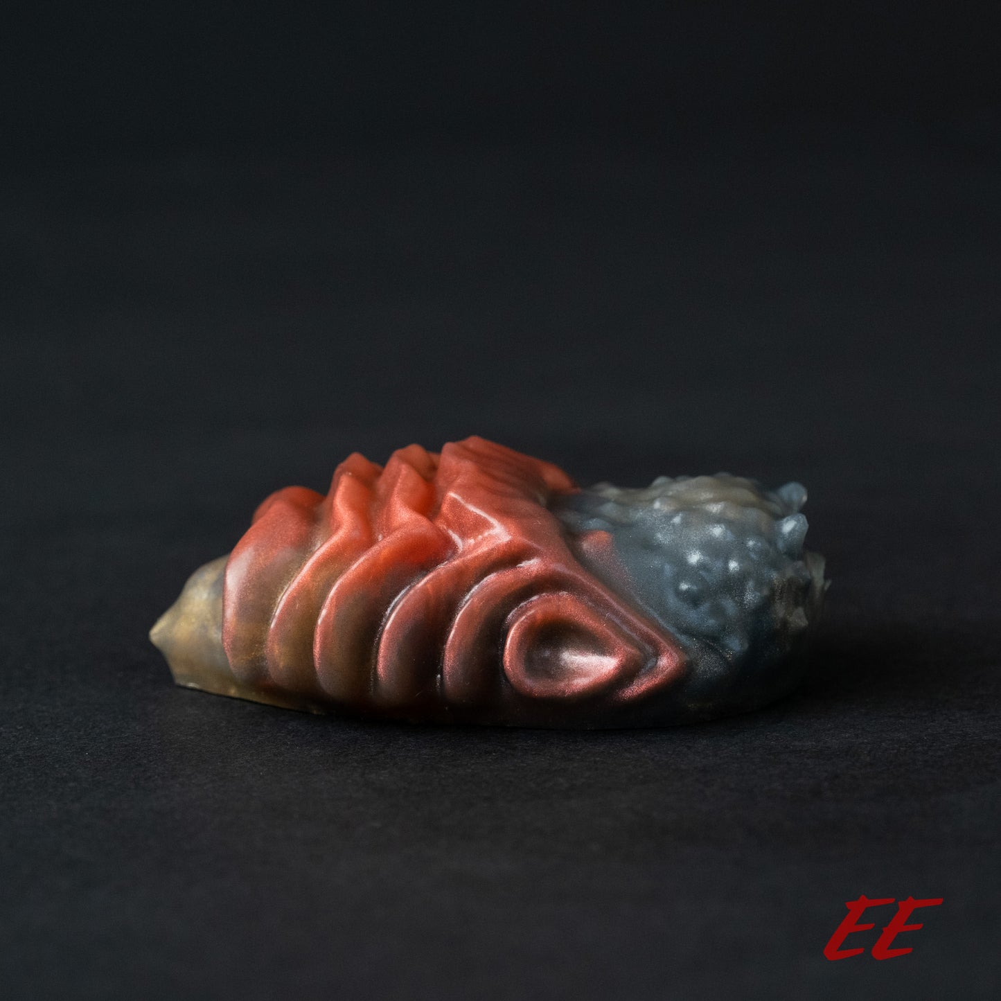 Edgar Silicone Grindable/Squishy - Shimmery Red/Black/Gold - Soft Firmness