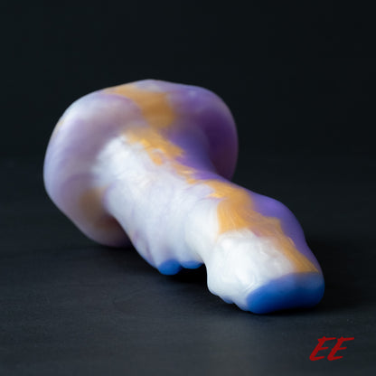 Kuldarnash Silicone Dildo - Soft firmness - Shimmery Blue/Purple/Gold/White