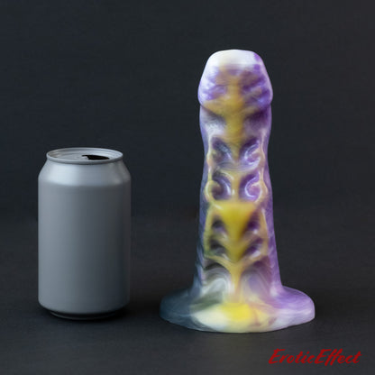 Kuldarnash Silicone Dildo - Yellow/Purple/White/Black Shimmer - Medium firmness