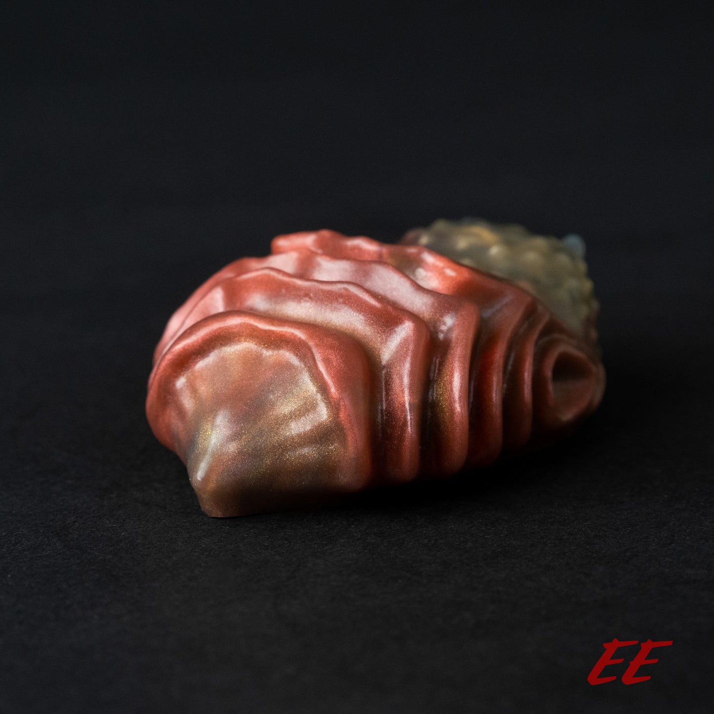 Edgar Silicone Grindable/Squishy - Soft Firmness - Shimmery Red/Black/Gold