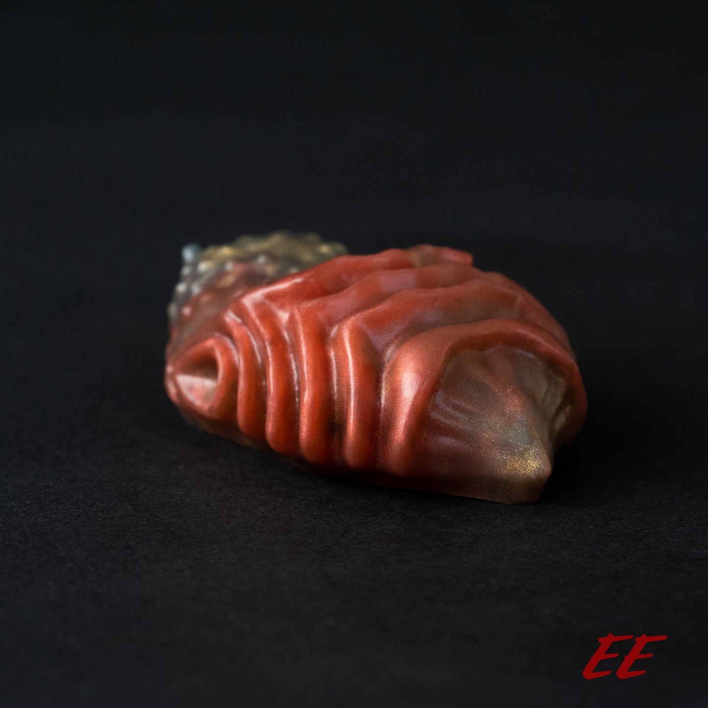 Edgar Silicone Grindable/Squishy - Soft Firmness - Shimmery Red/Black/Gold