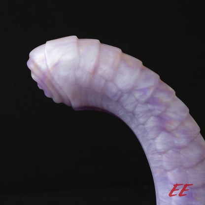 Raithor Dragon Fantasy Silicone Dildo - Shimmery Lavender/White/Gold - Soft Firmness