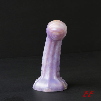 Raithor Dragon Fantasy Silicone Dildo - Shimmery Lavender/White/Gold - Soft Firmness