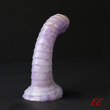 Raithor Dragon Fantasy Silicone Dildo - Shimmery Lavender/White/Gold - Soft Firmness