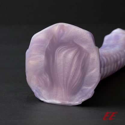 Raithor Dragon Fantasy Silicone Dildo - Shimmery Lavender/White/Gold - Soft Firmness