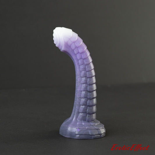 Raithor Dragon Fantasy Silicone Dildo - Small - Medium Firmness - Glow White/Purple/Black Shimmer