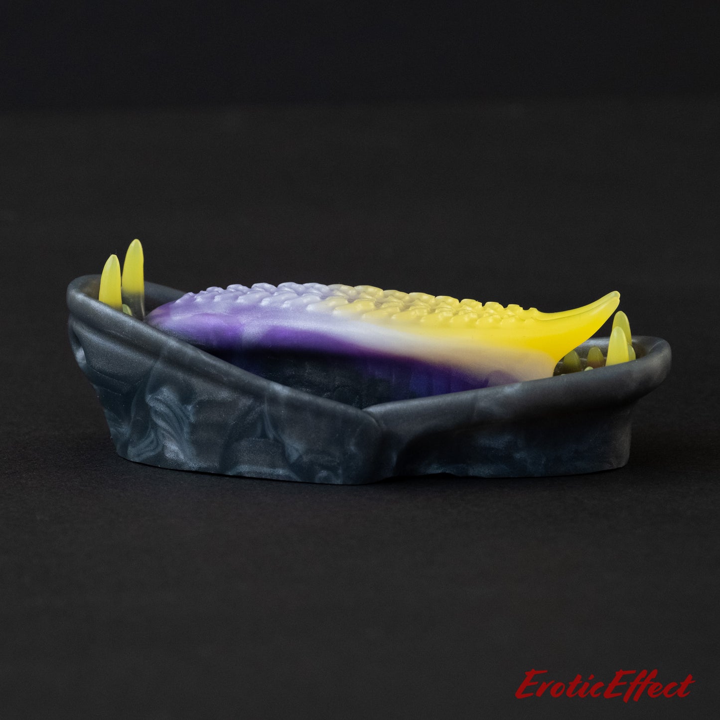 Ecthir Silicone Grindable - Yellow/White/Purple/Black Shimmer - Medium Firmness