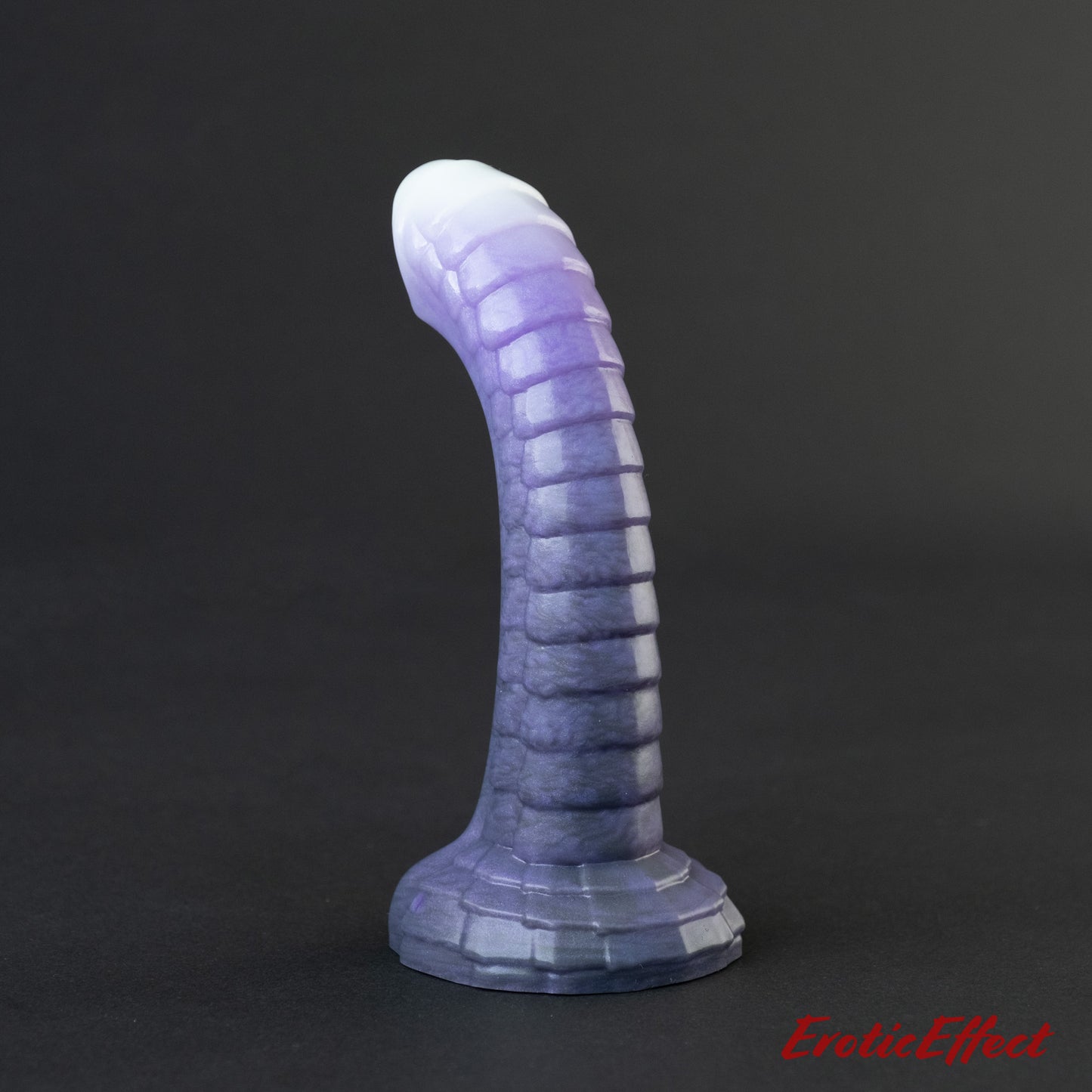 Raithor Dragon Fantasy Silicone Dildo - Small - Medium Firmness - Glow White/Purple/Black Shimmer